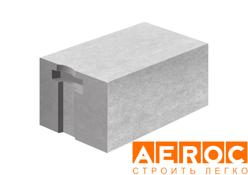 Газобетон Аэрок D400 паз-гребень Н/К 375х250х625 мм